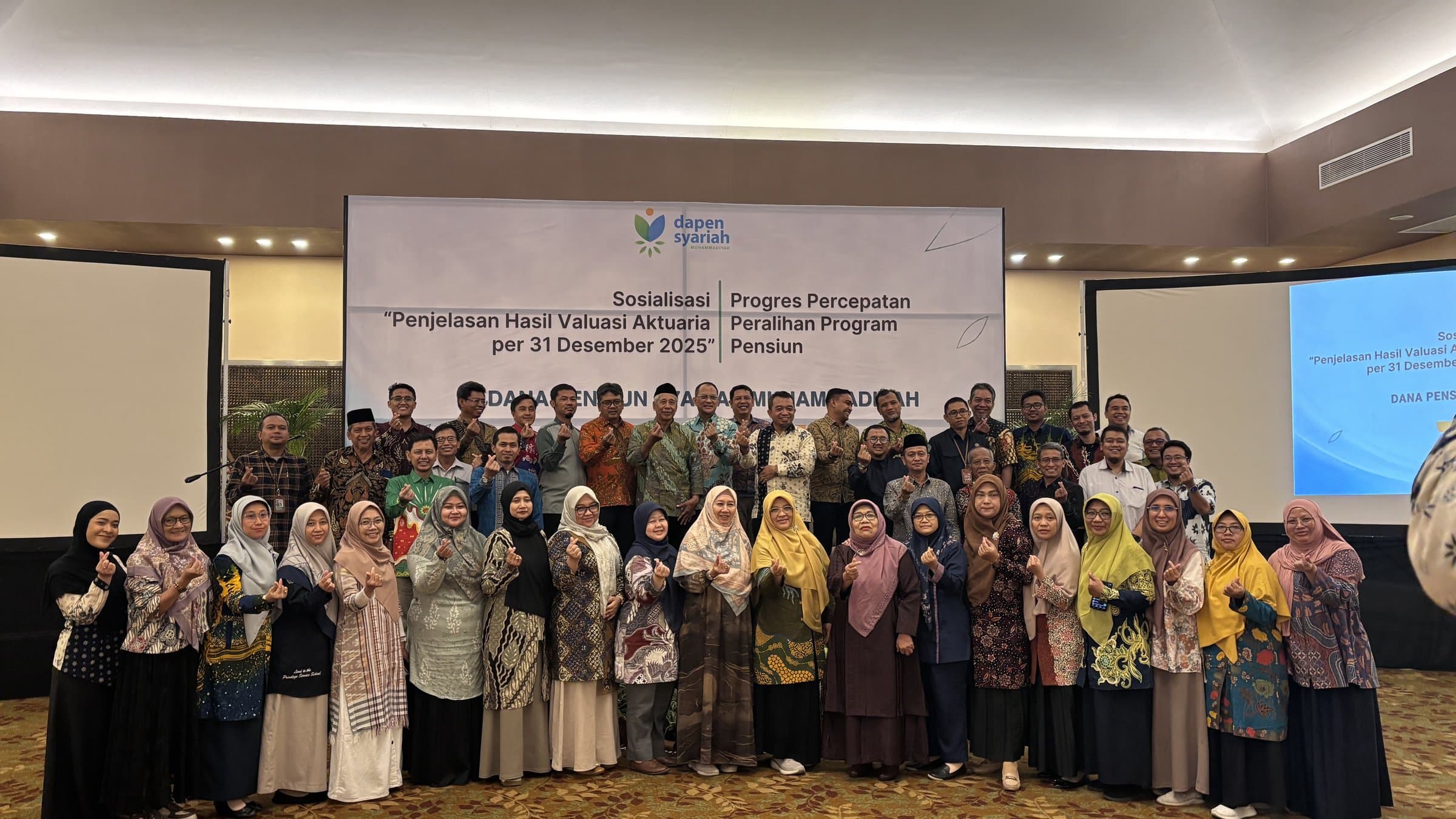 Foto bersama peserta Sosialisasi Hasil Valuasi Aktuaria
