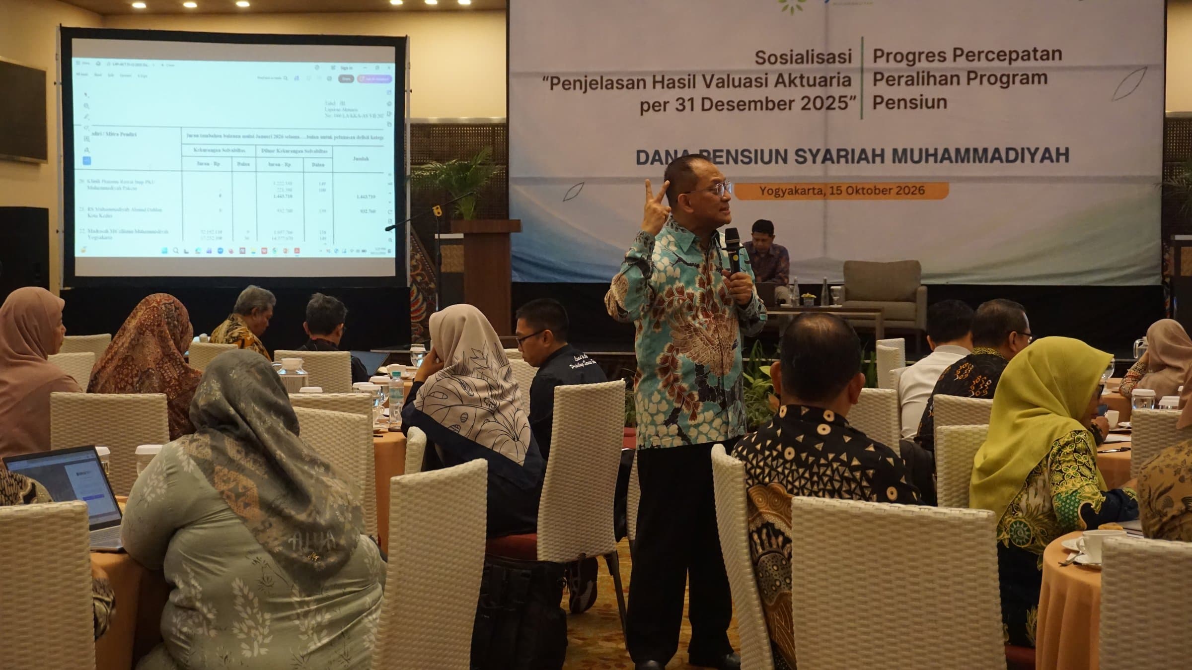 Sesi tanya jawab Sosialisasi Hasil Valuasi Aktuaria